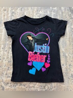 2010 Justin Bieber Graphic Girls T-shirt size 7/8